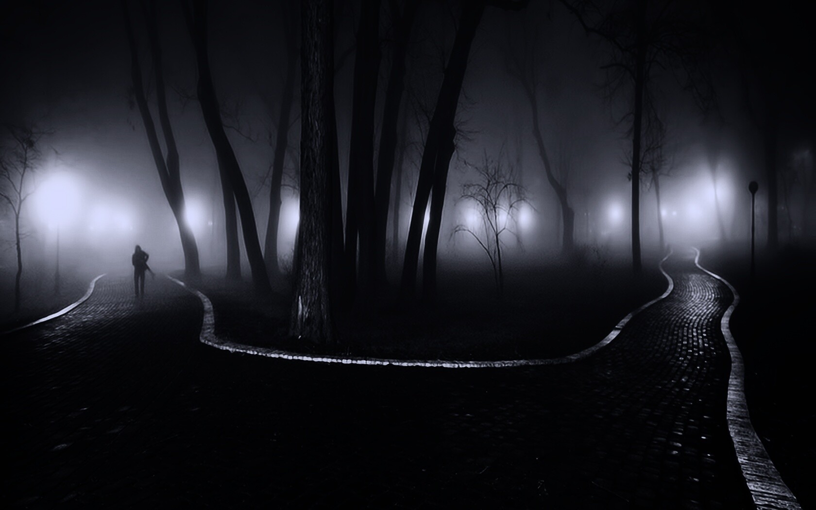 Пустынный лабиринт парковых дорожек обои