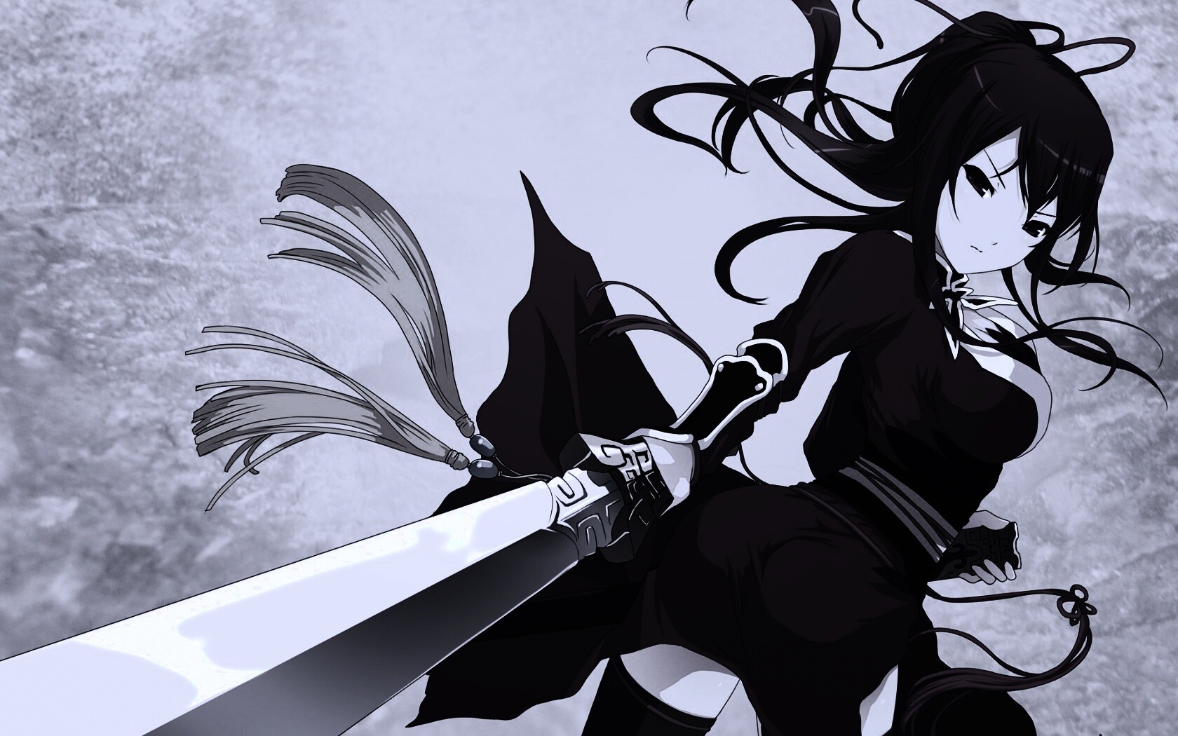 Рыжая девочка с мечем обои