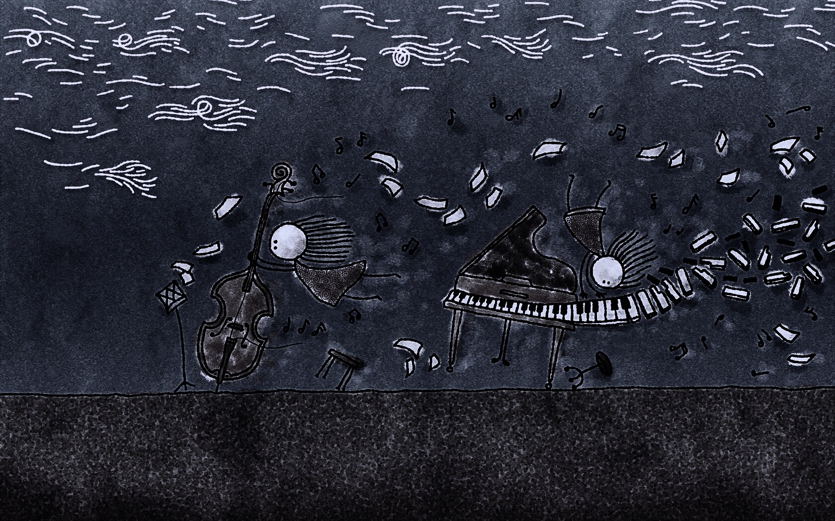 Воздушная инструментальная музыка обои