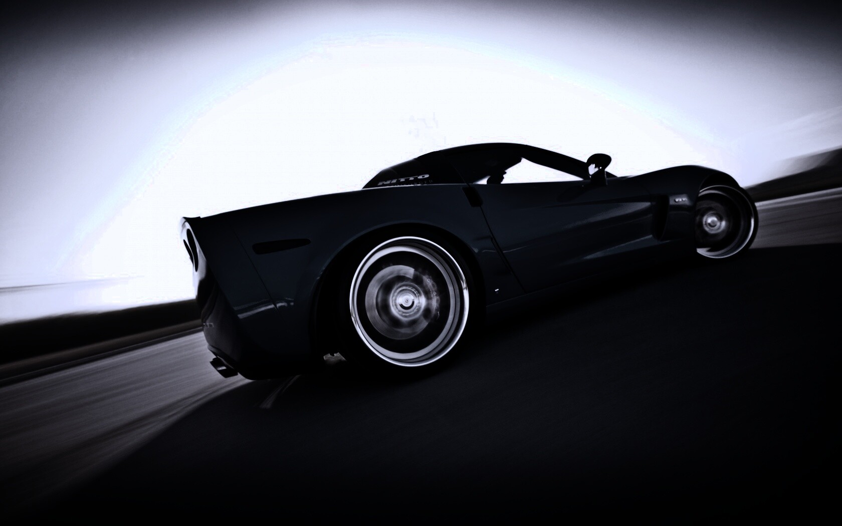 Гоночный спорткар синего цвета обои