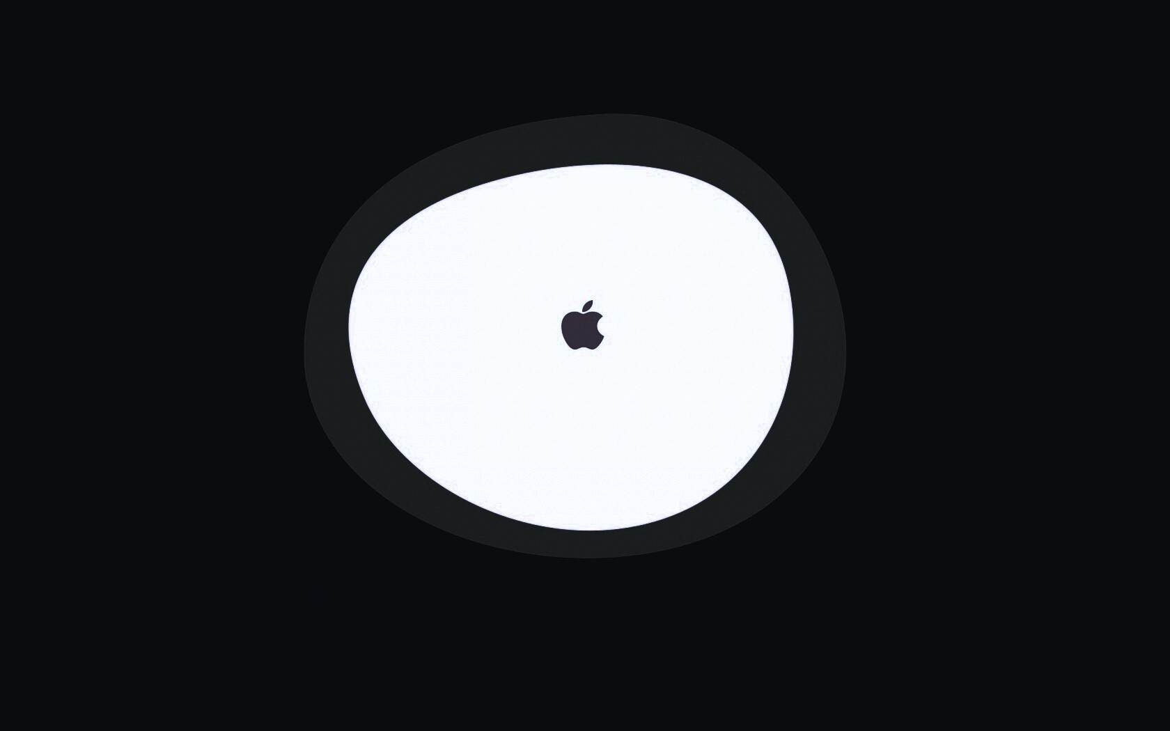 Apple в белом круге обои