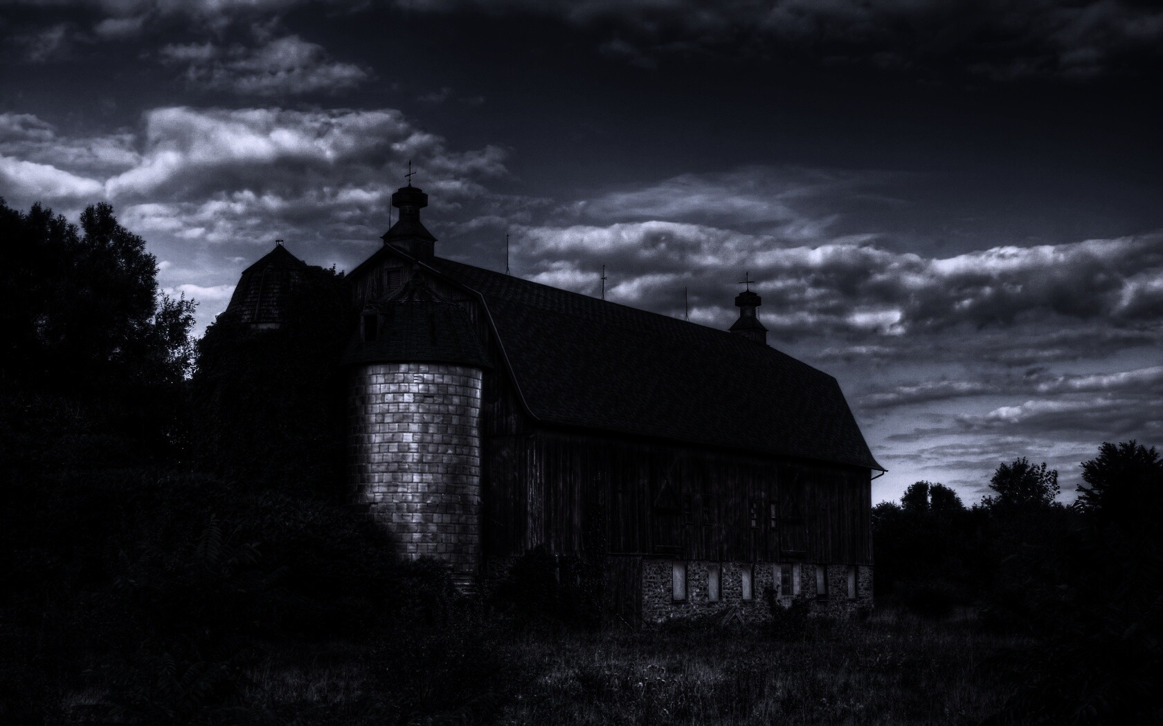 Старый красный амбар обои