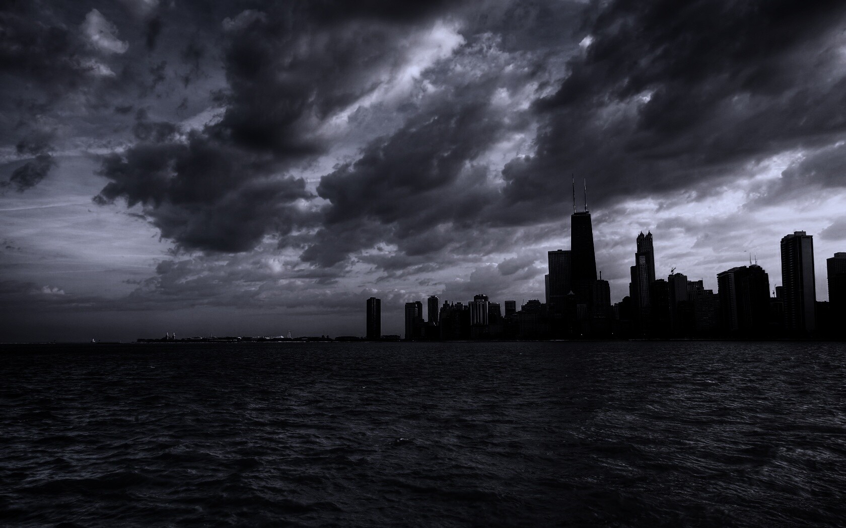 Вид на Чикаго обои