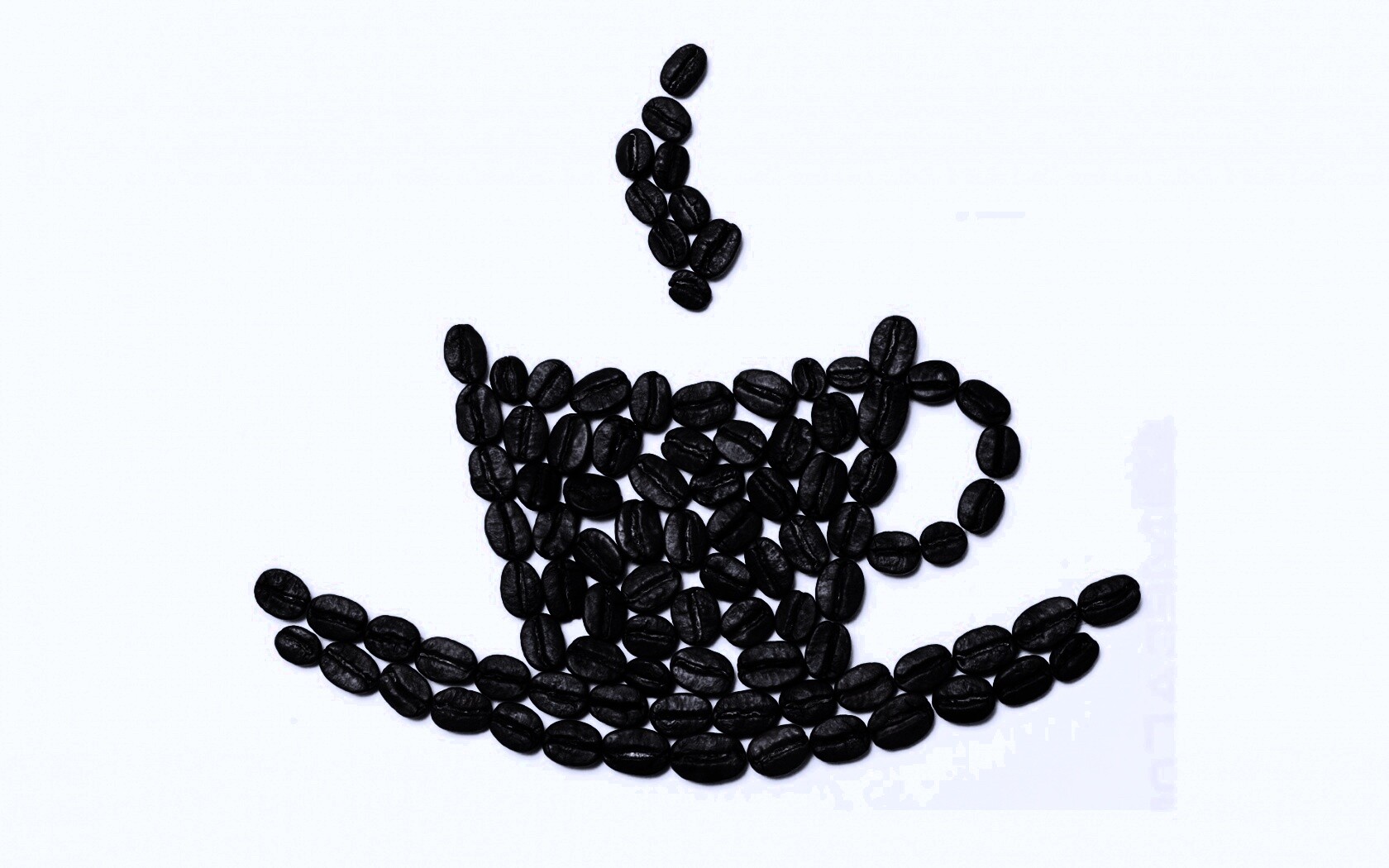 Картина из кофейных зёрен обои