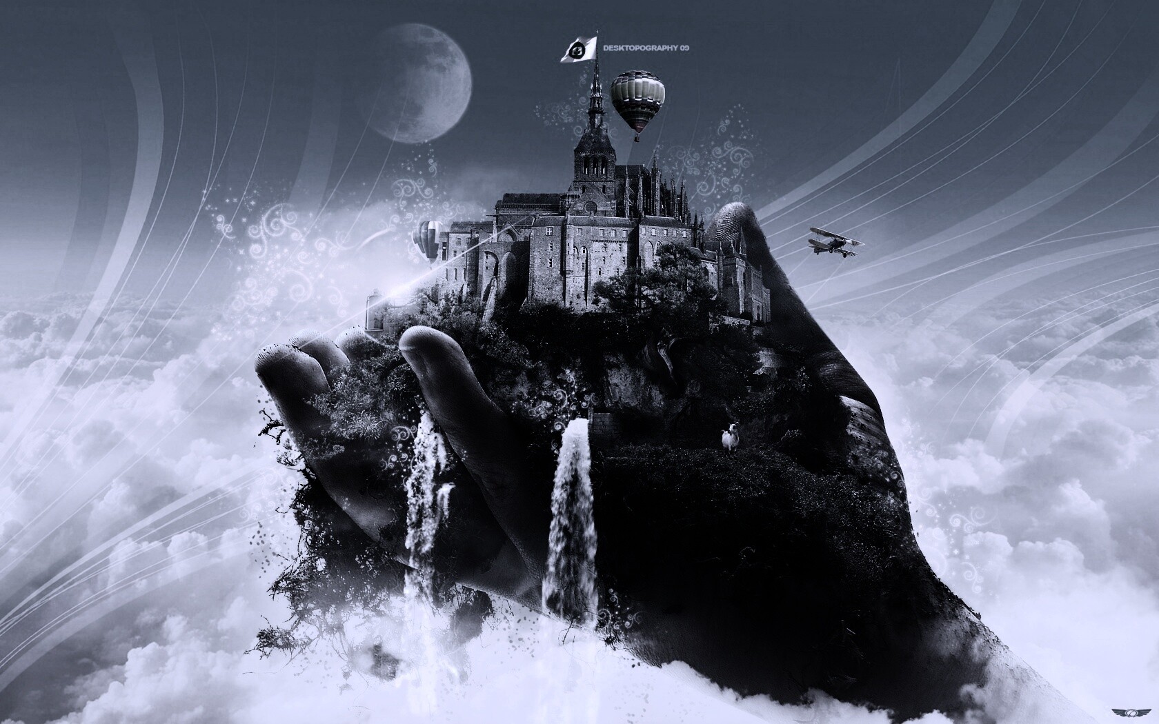 Замок в руке обои