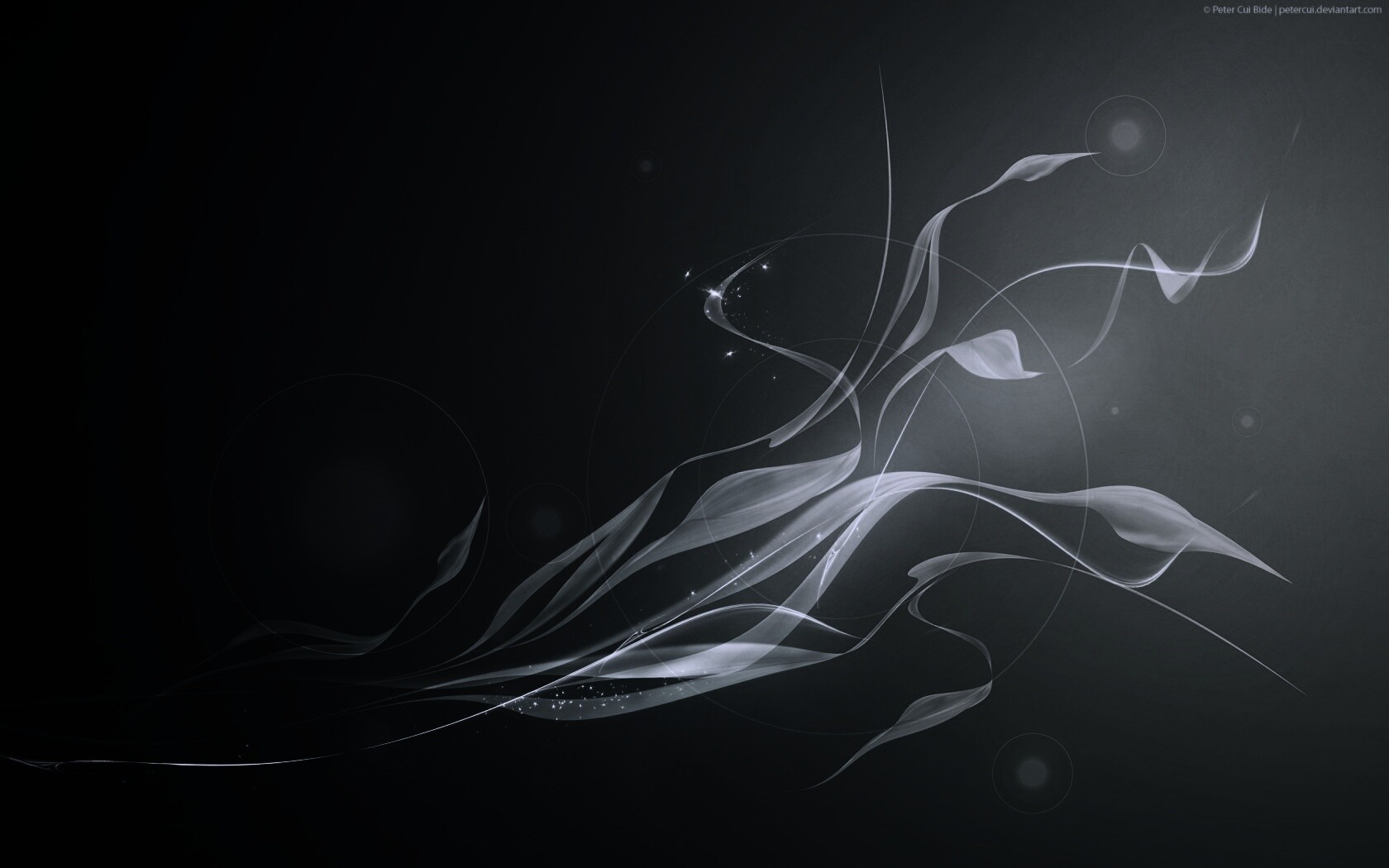 Зеленые абстрактные лепестки обои