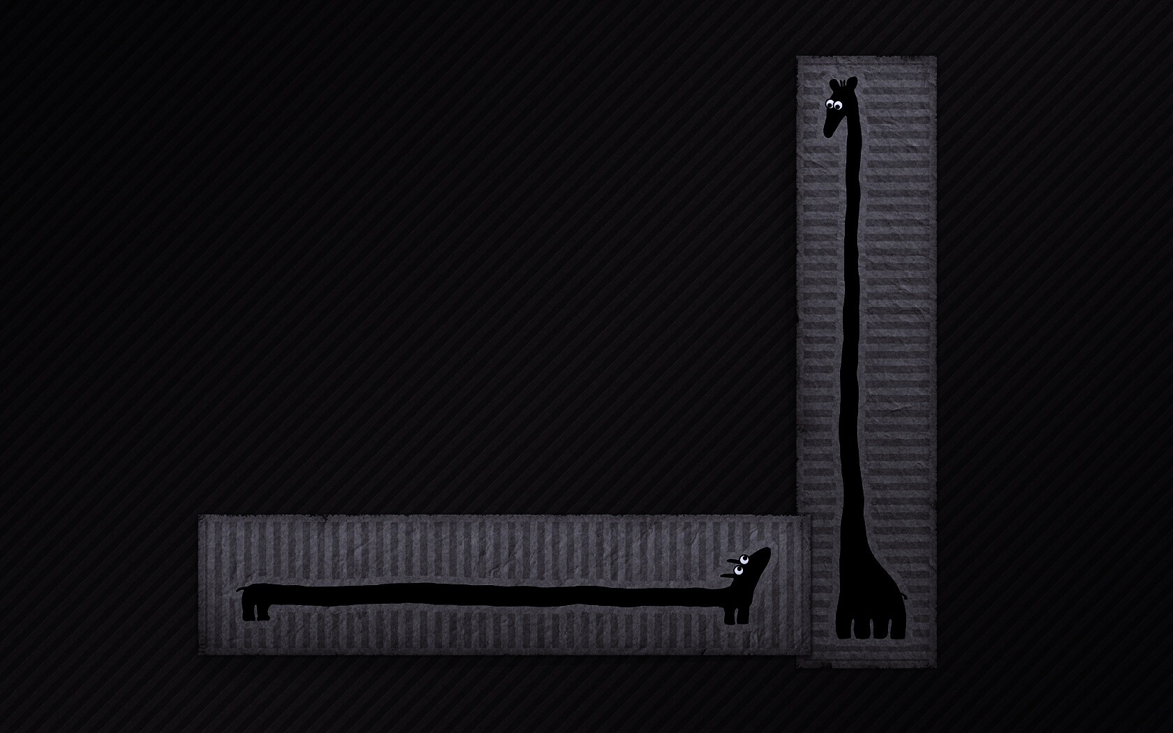 Жираф и такса обои