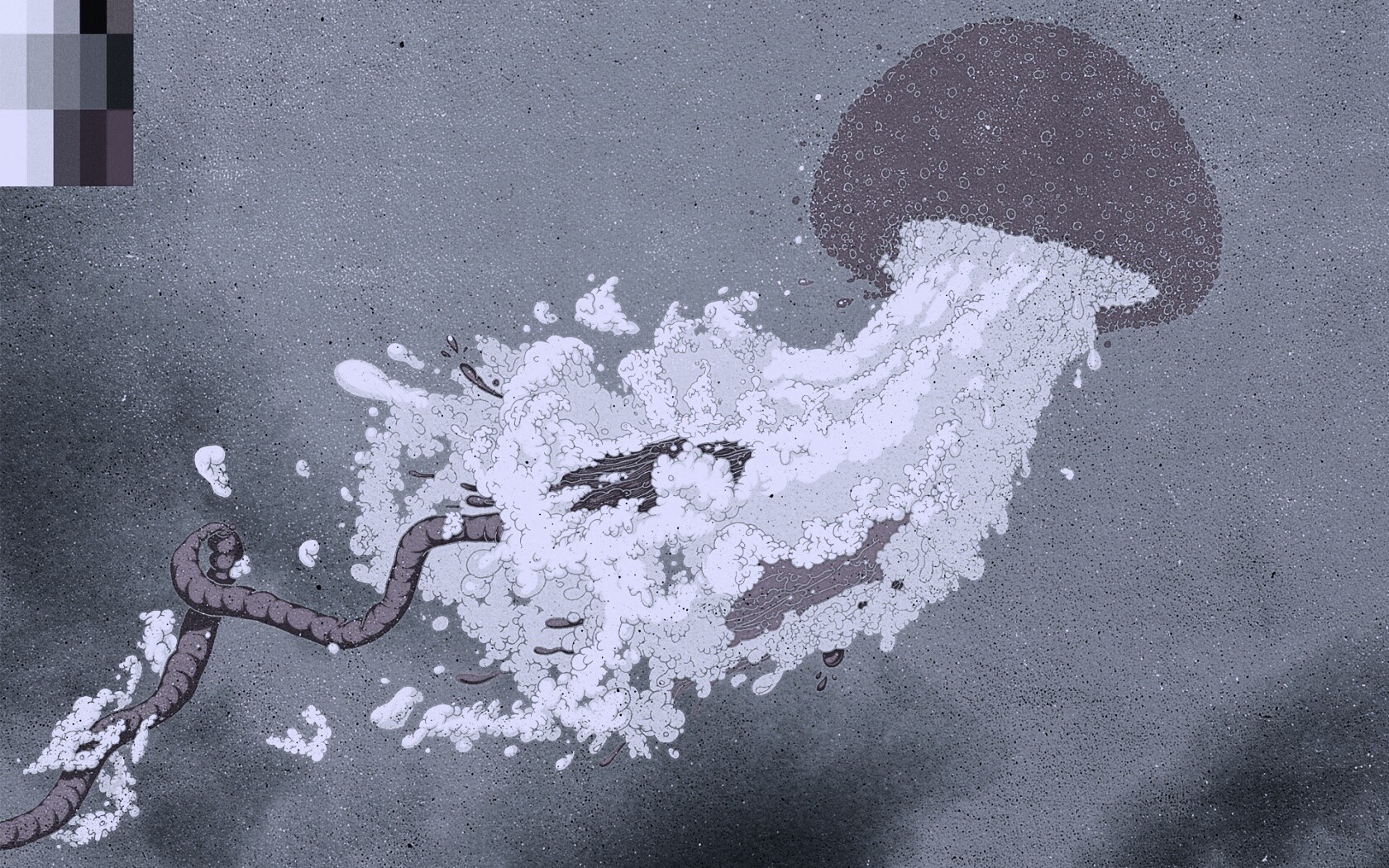 Розовая медуза обои