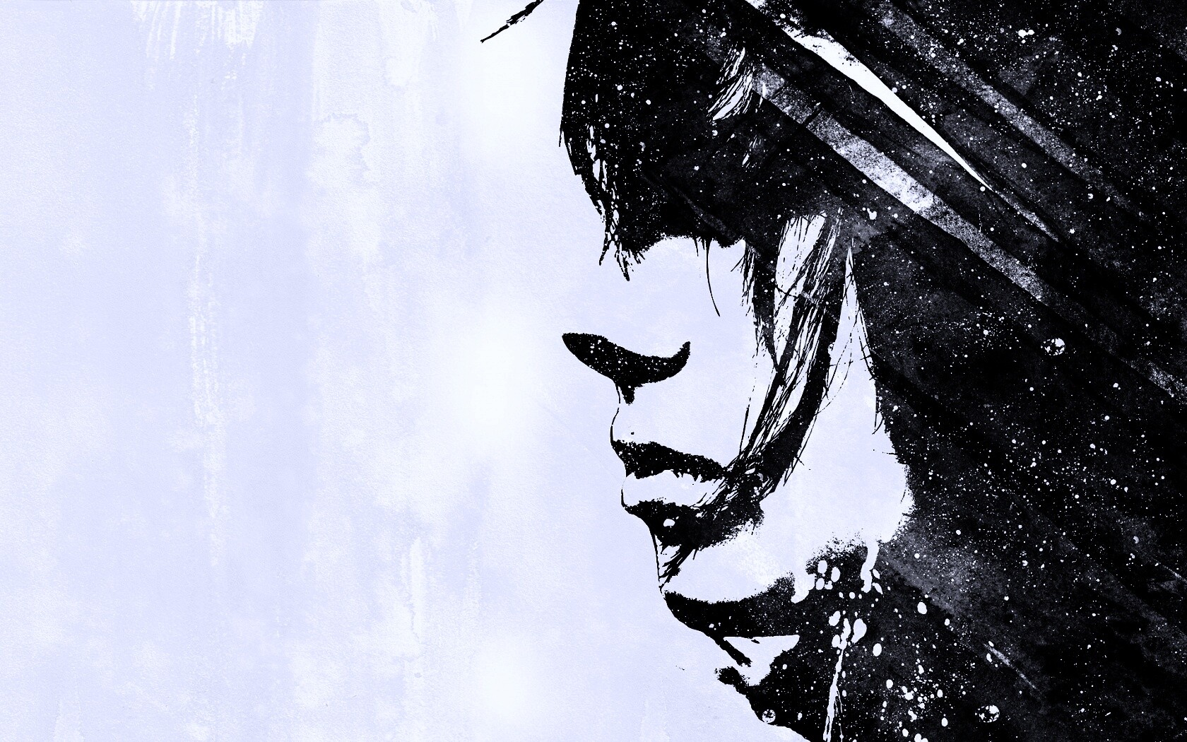 Стильные черно-белые обои обои