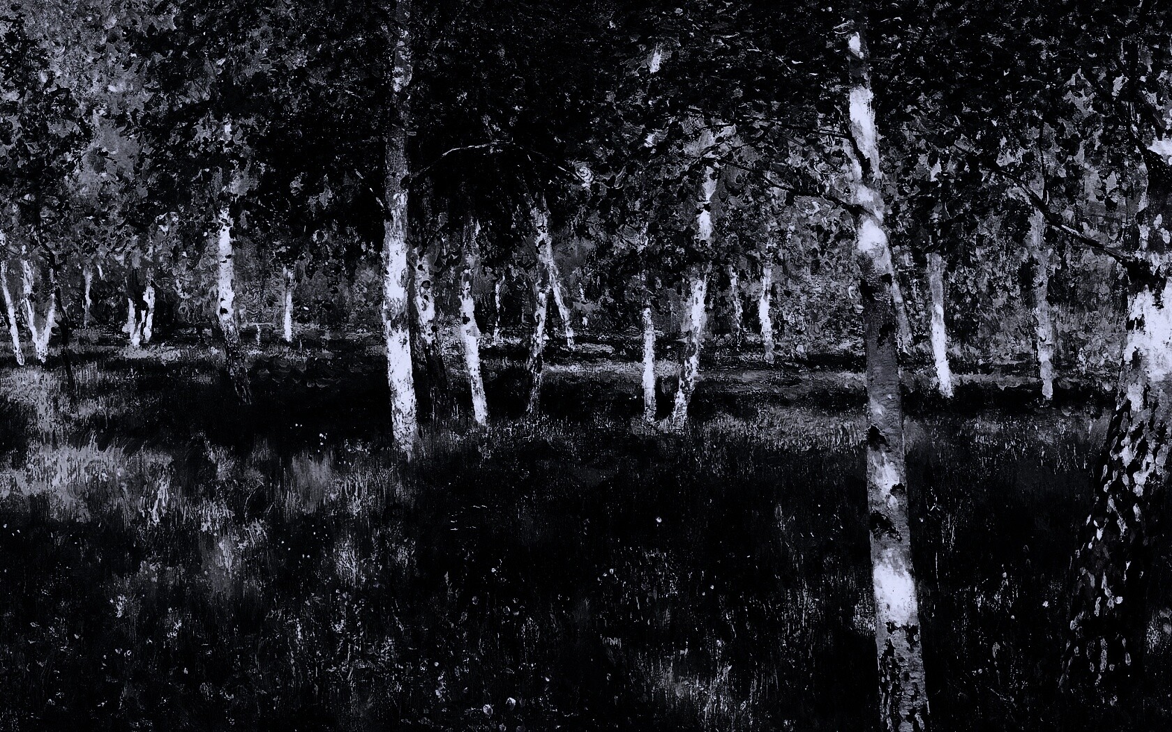 Левитан "Берёзовая роща" обои