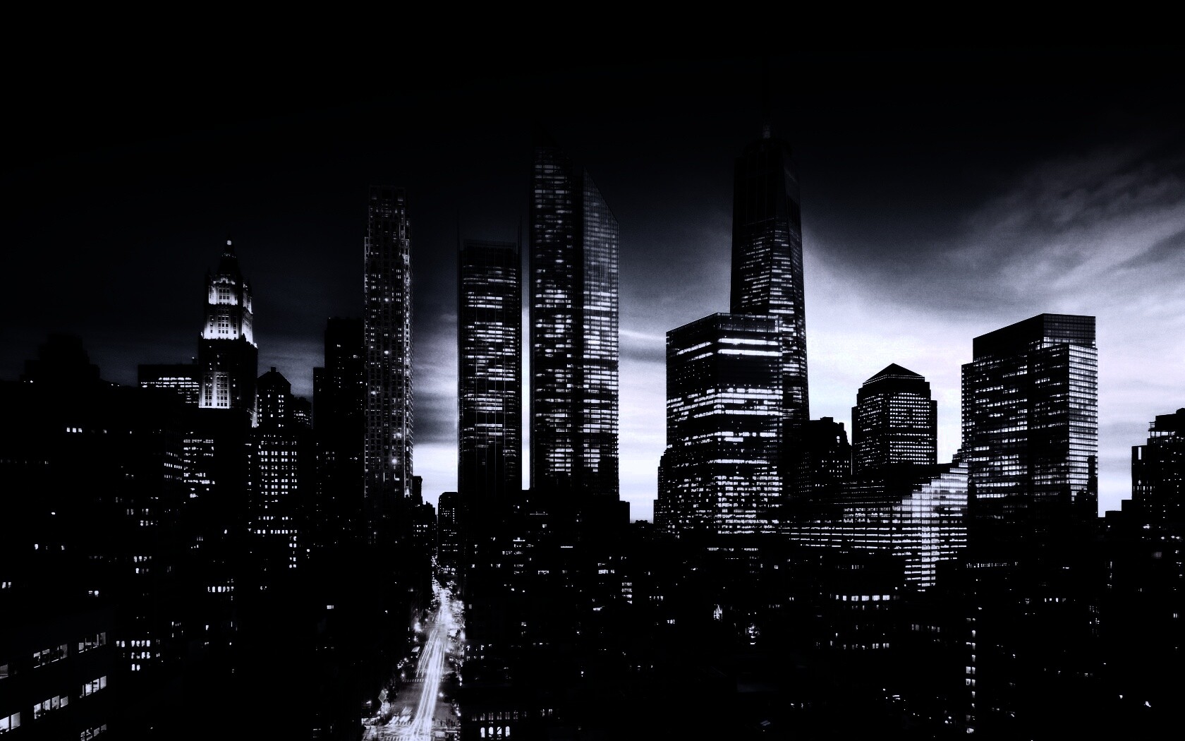 Ночной город обои