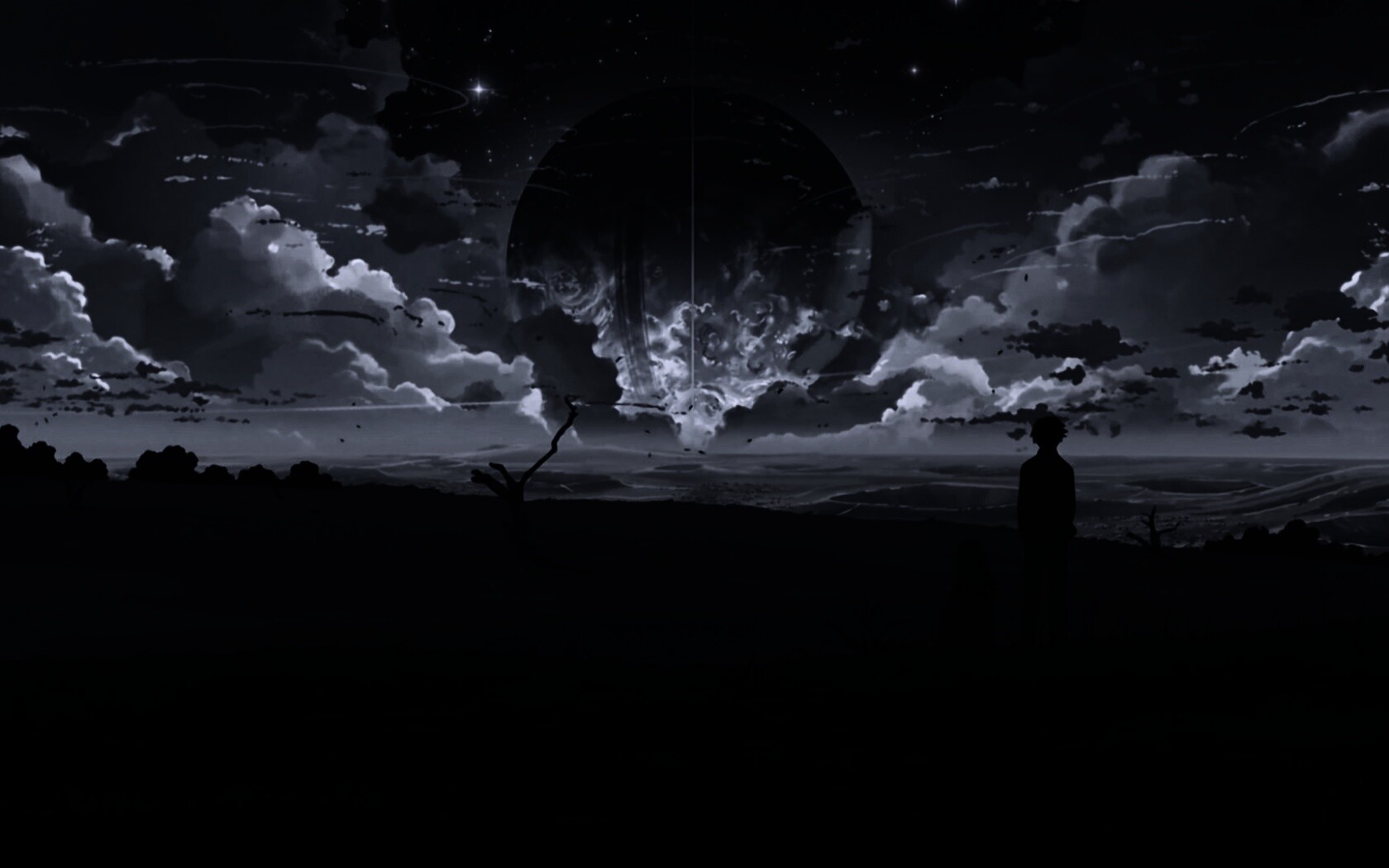 Кадр из творения Макото Синкая обои