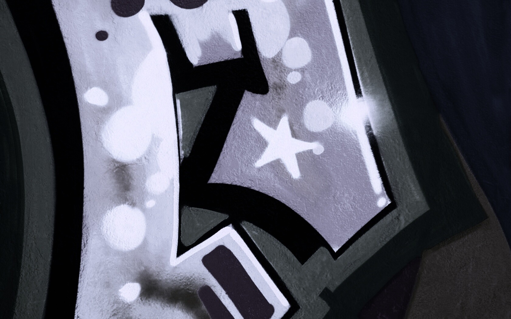 Блик на граффити обои