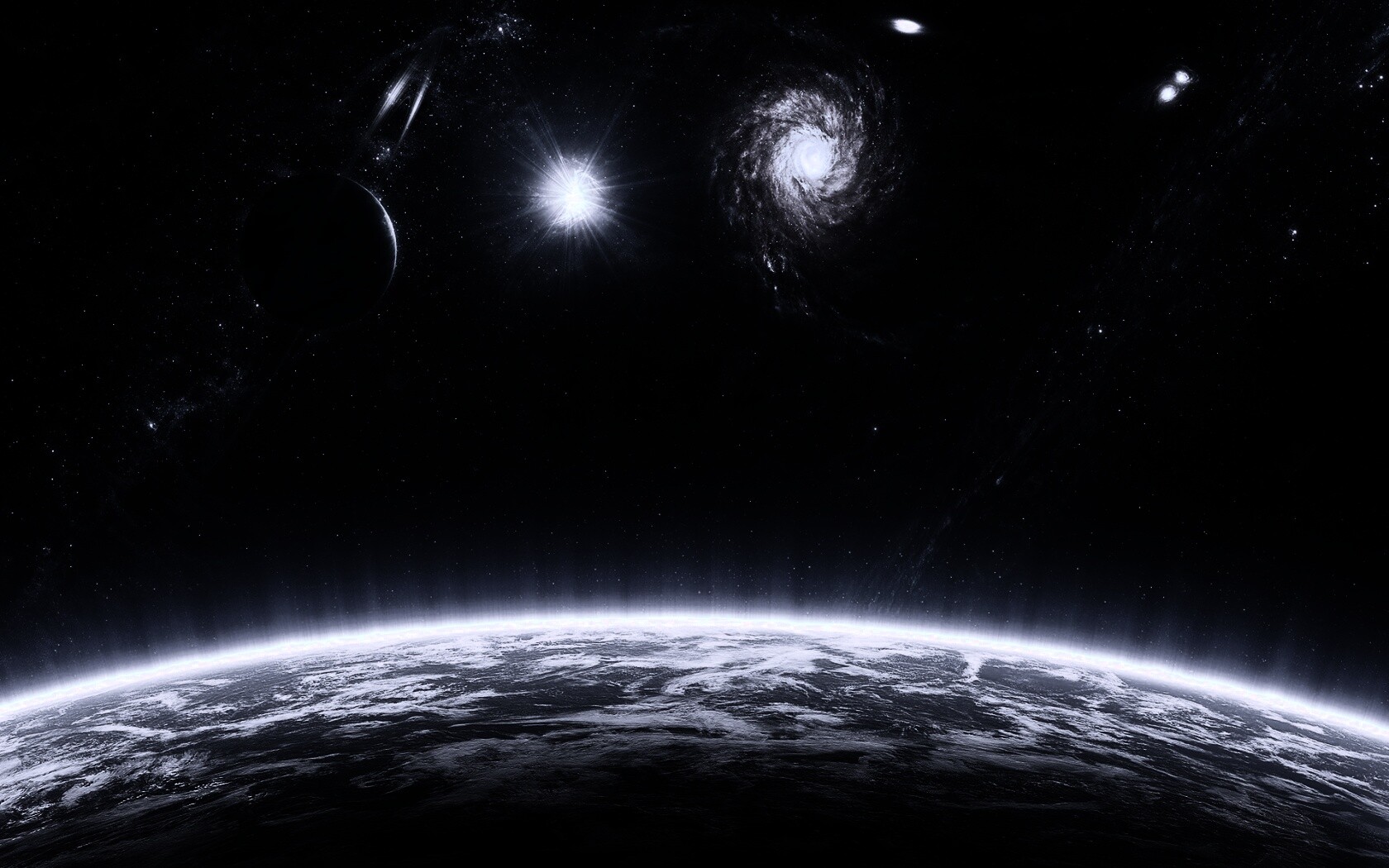 Бесконечный черный космос обои