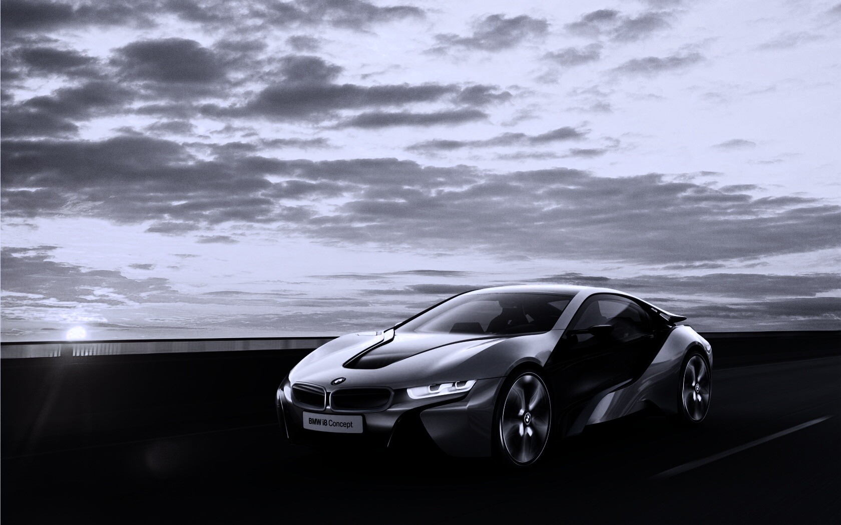 Концепт БМВ на дороге обои