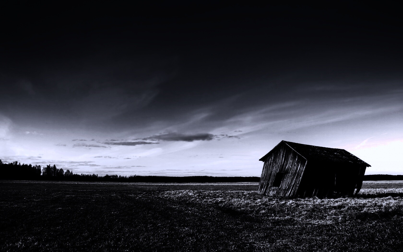 Покосившийся сарай обои