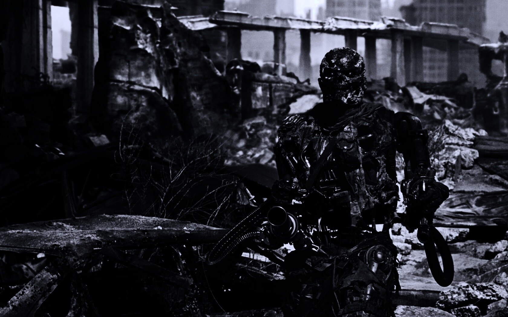 Терминатор на развалинах обои