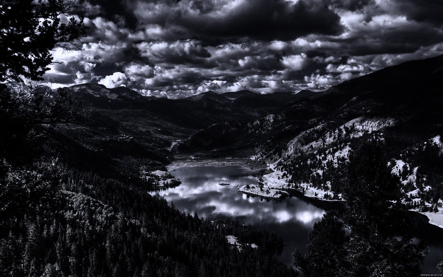 Горное озеро обои
