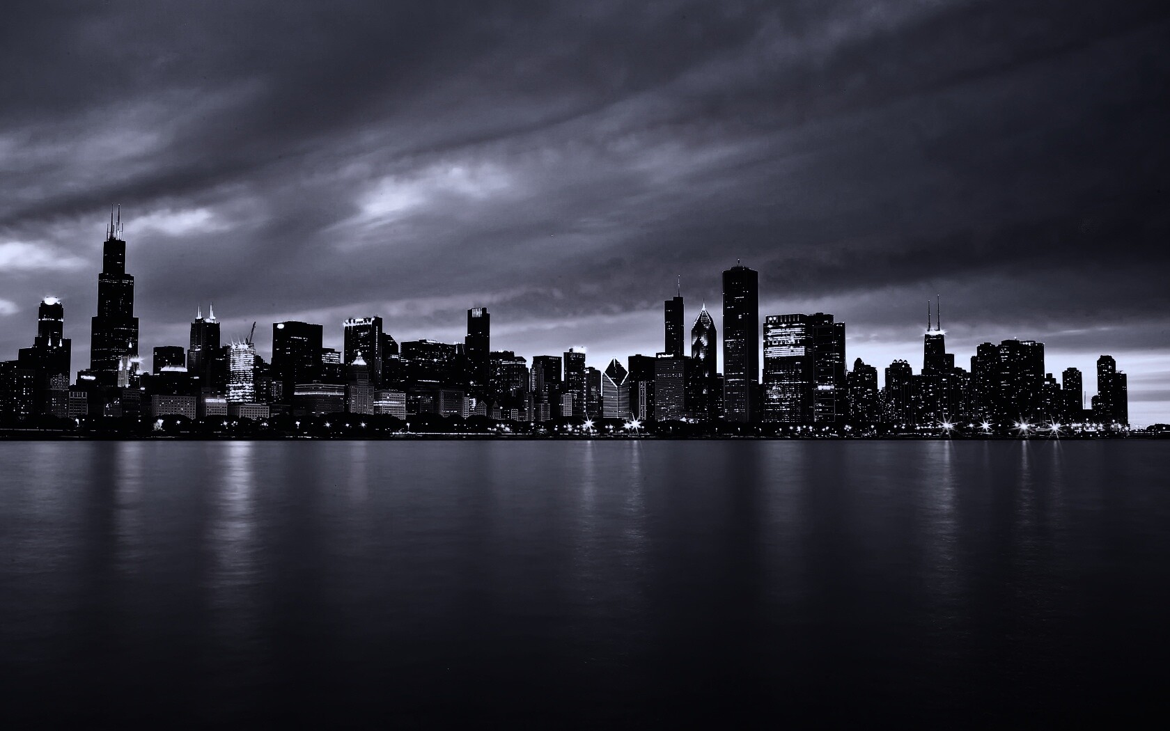 Чикаго с воды обои
