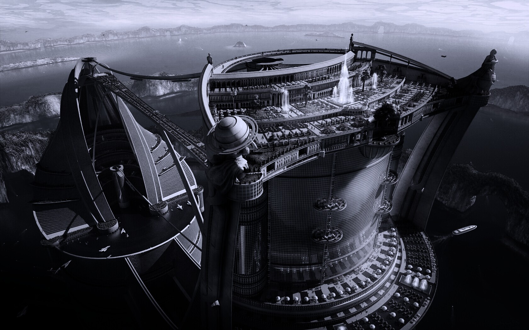 Город будущего обои