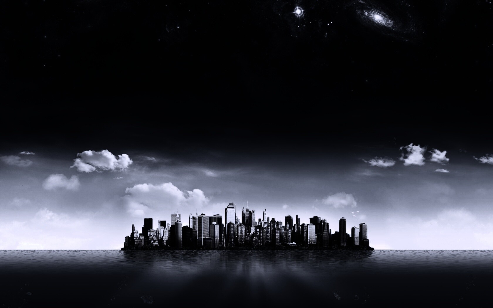 Город на острове обои