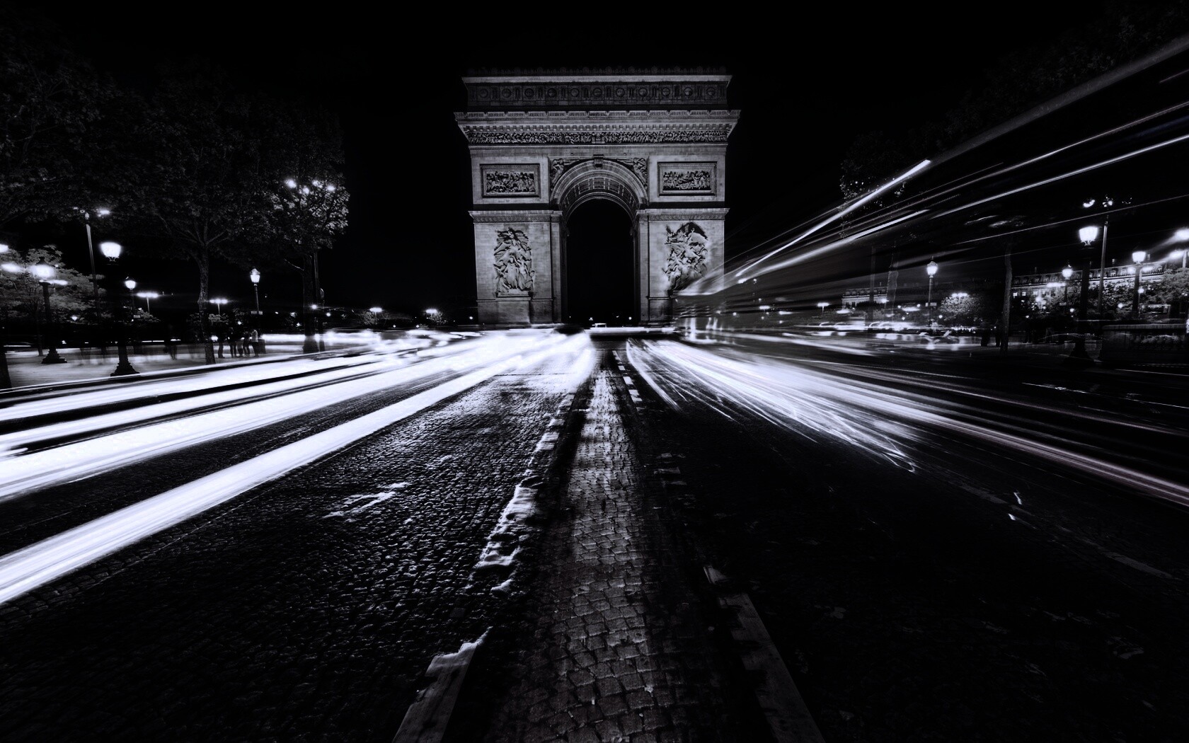 Елисейские поля с Триумфальной аркой обои