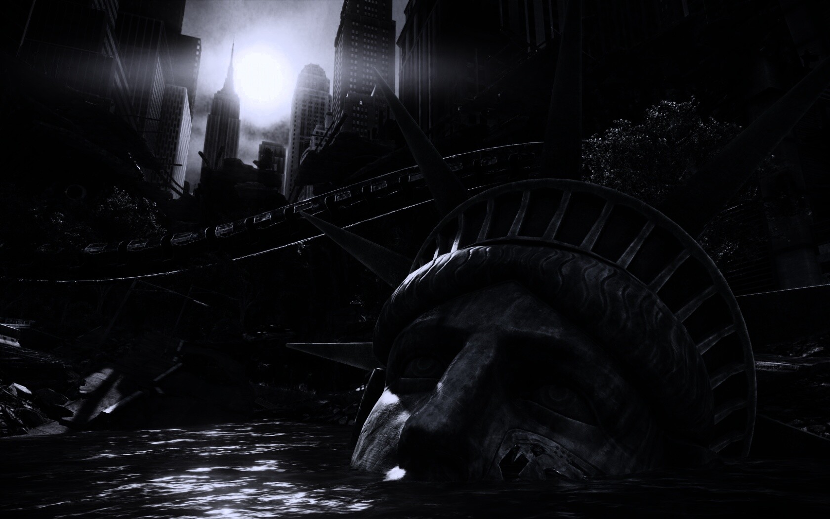 Руины статуи свободы в Crysis обои