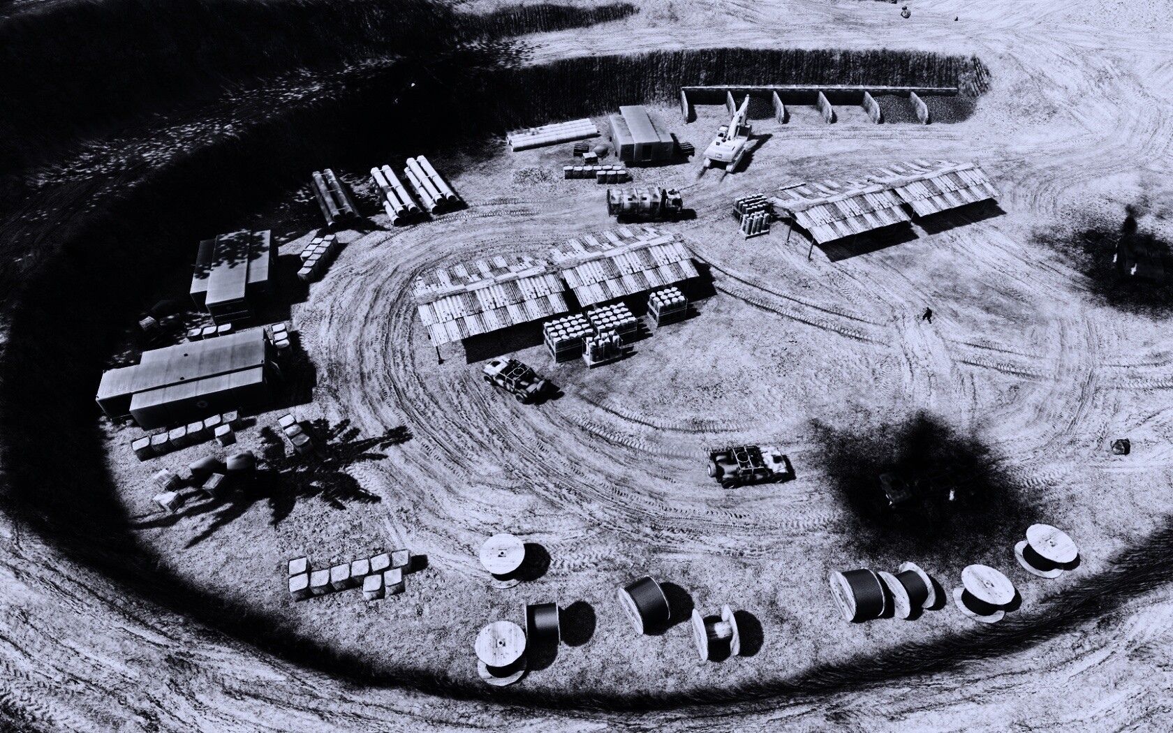 Вид на карьер из Crysis обои