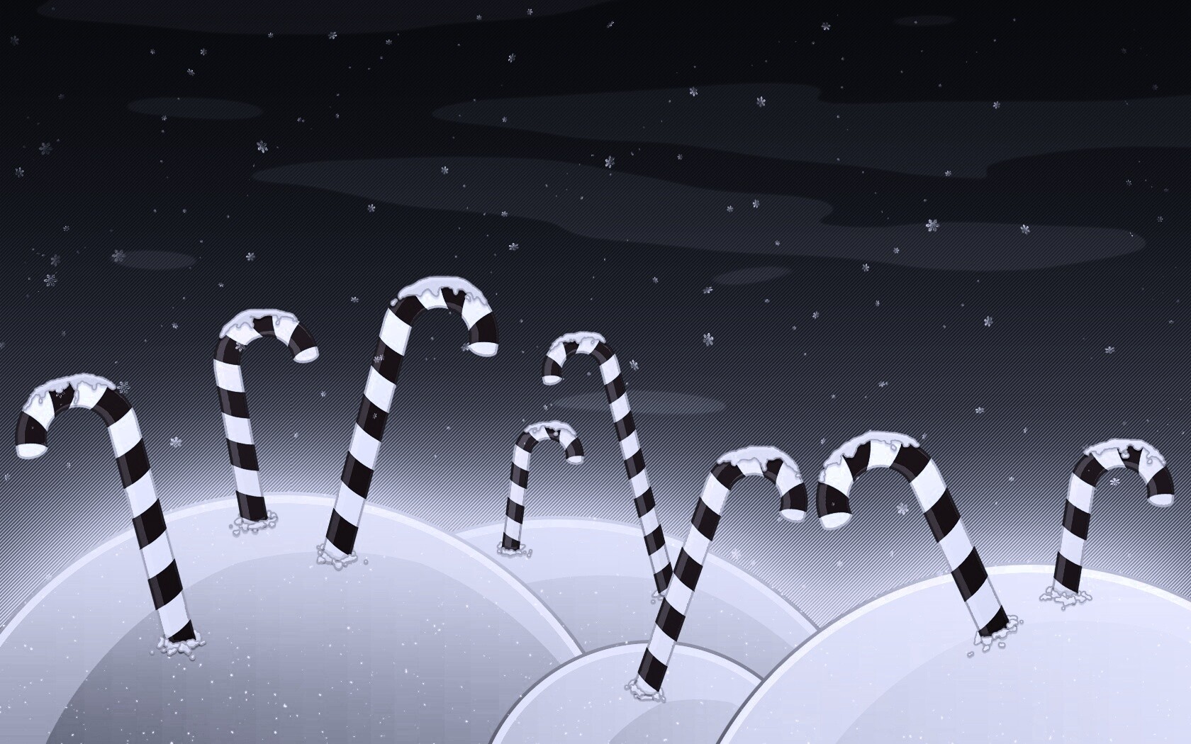 Леденцы в сугробах обои