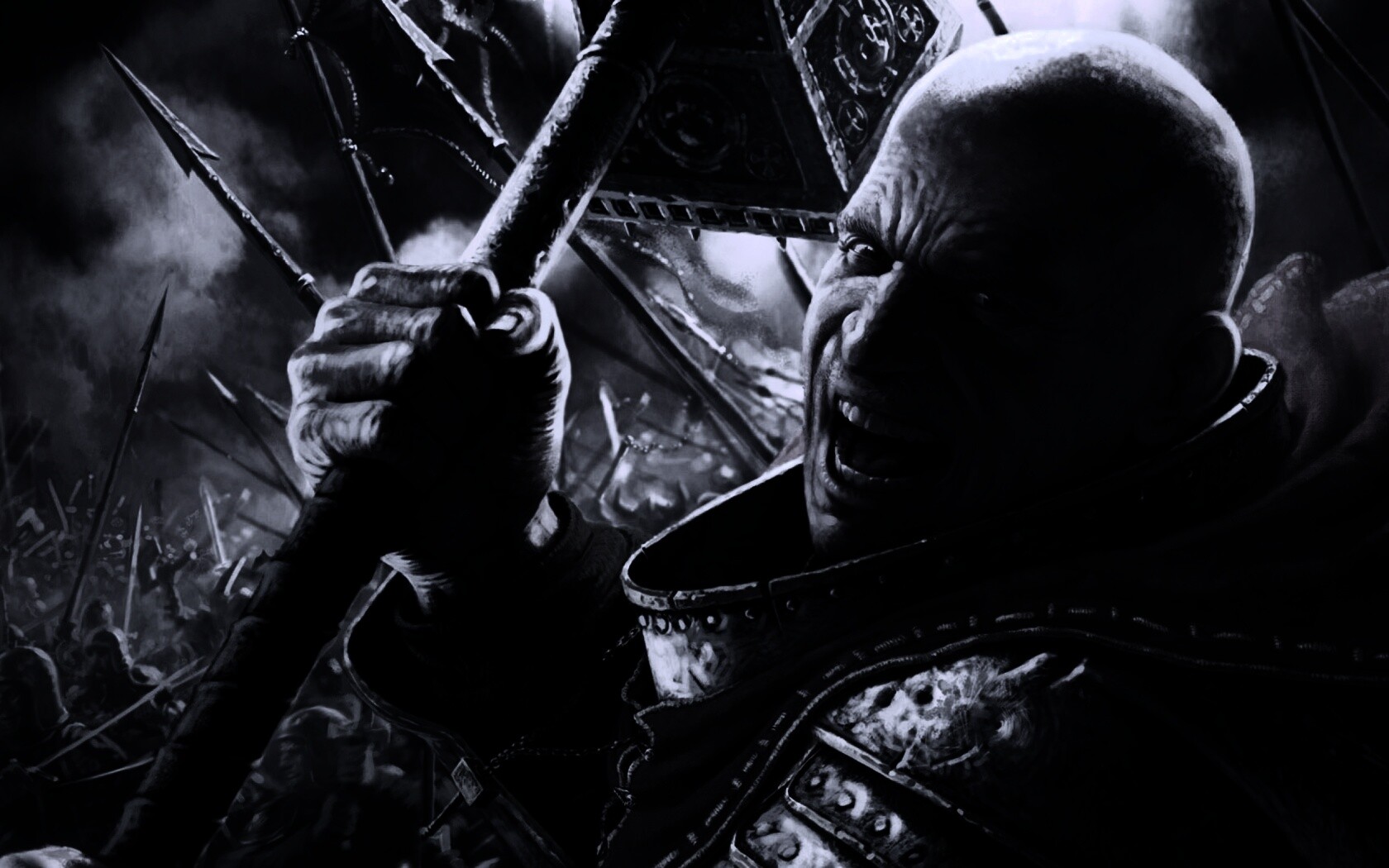 Воин с боевым молотом обои