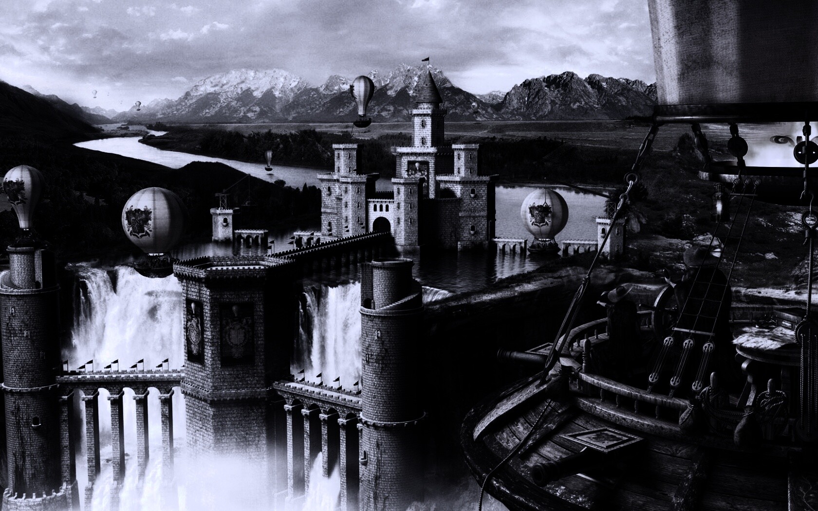 Замок-дамба обои