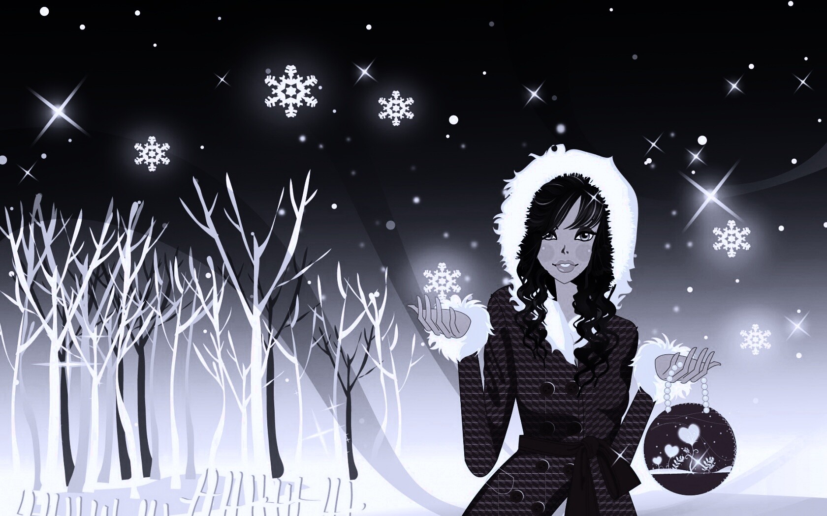 Модный новый год обои