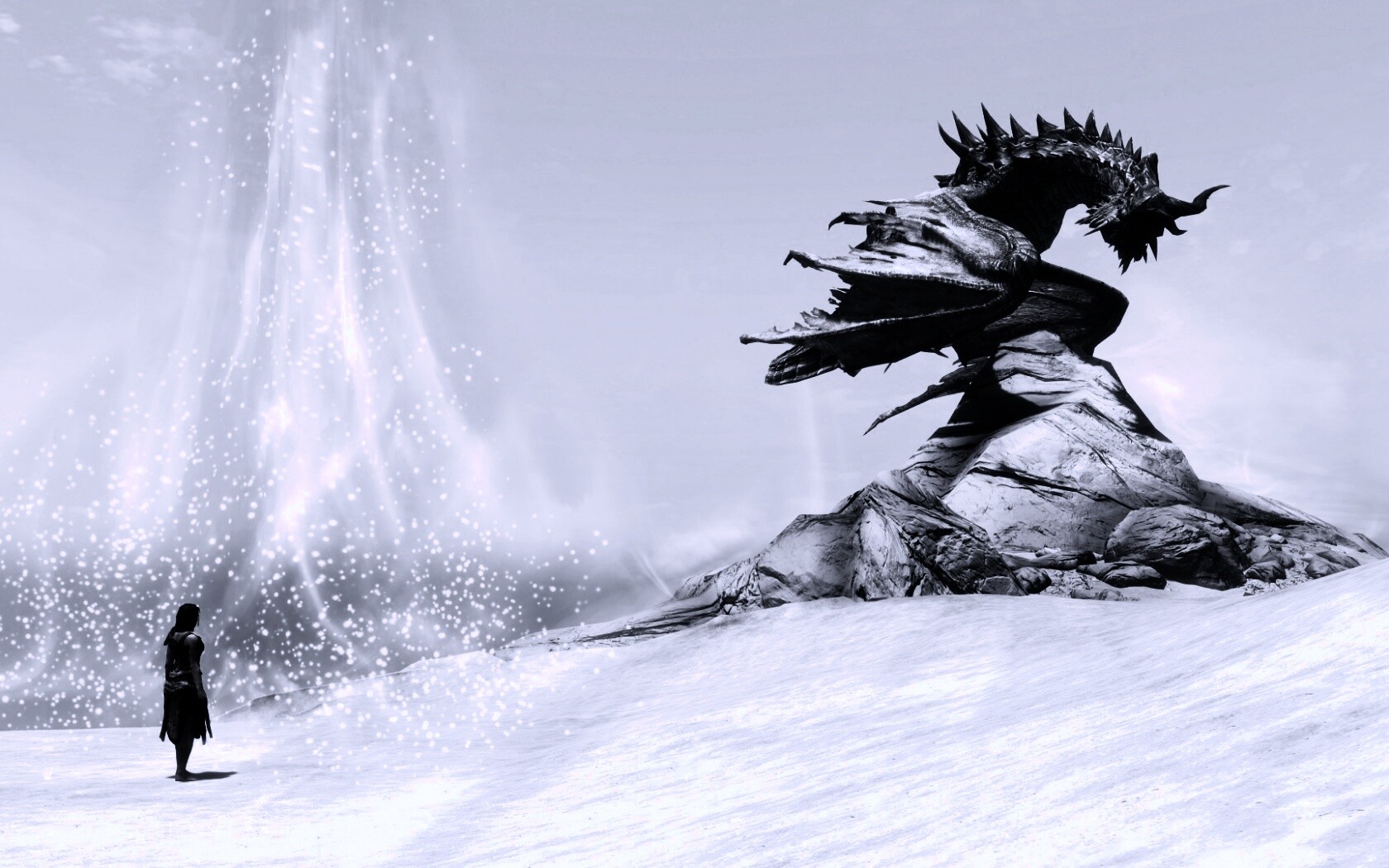 Человек и дракон обои