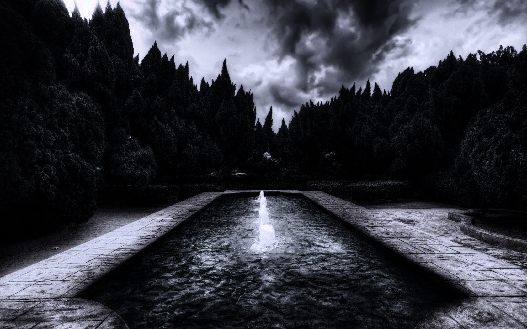 Фонтан в заповеднике обои