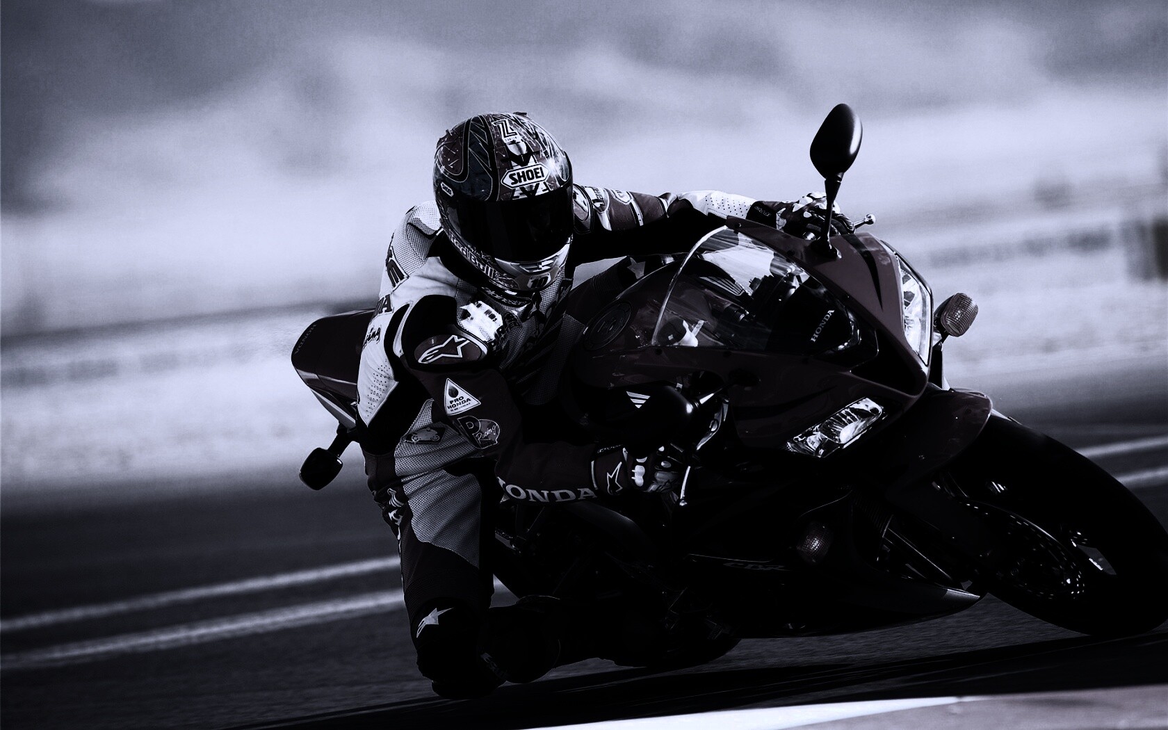 Мотоциклист на Хонде обои