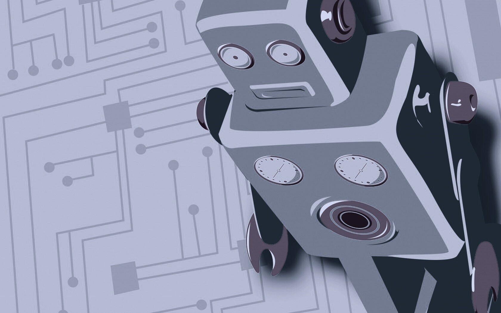 Векторный робот обои