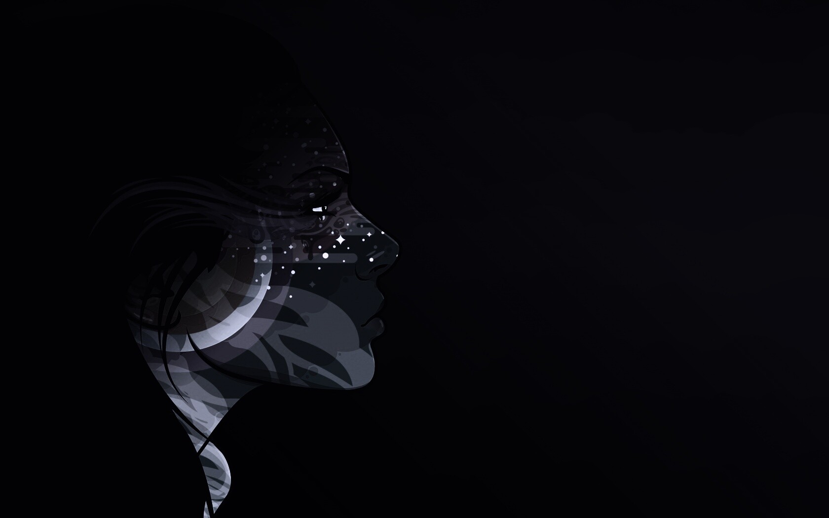 Профиль девушки обои