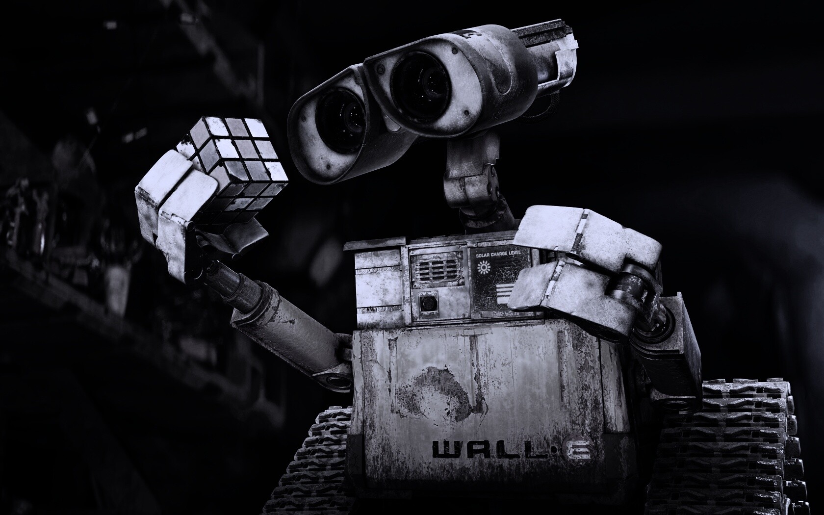 Валли и кубик Рубика обои