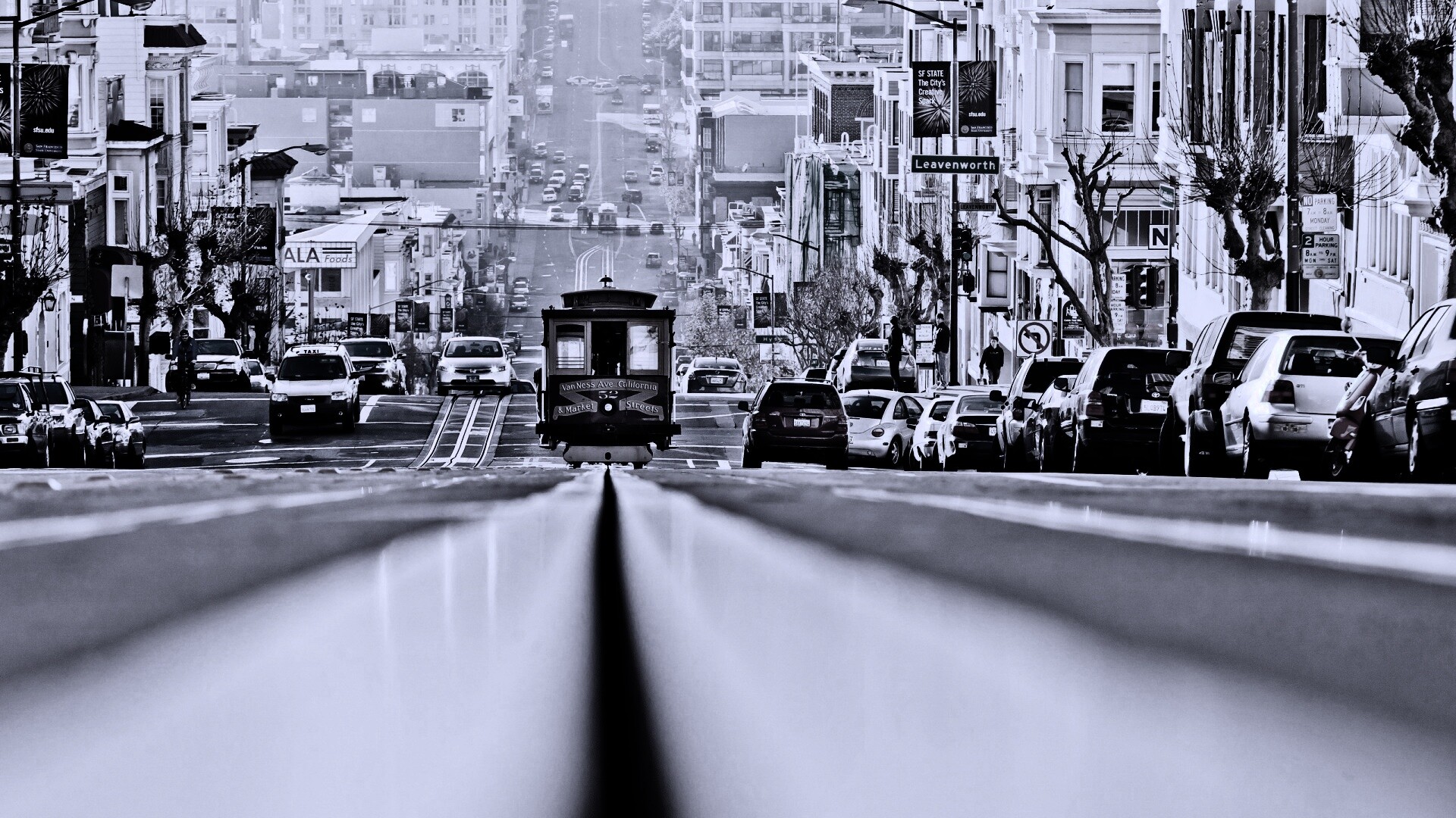 Утро в городе обои