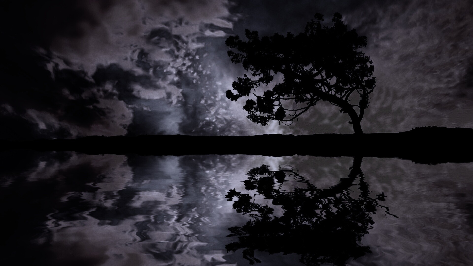 Зеркальное озеро обои