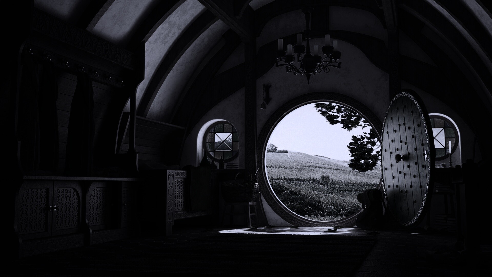 Дом хоббитов обои