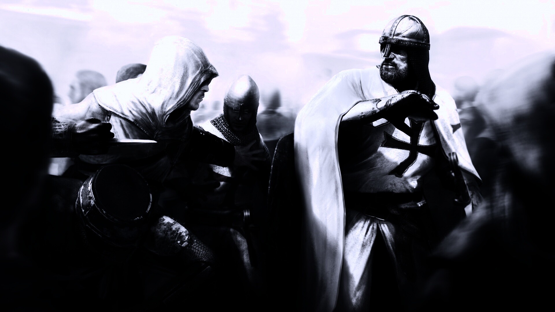 Ассасин убивает томплиера обои