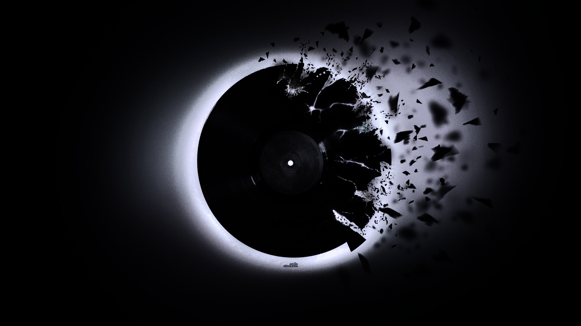 Разрывающийся винил обои