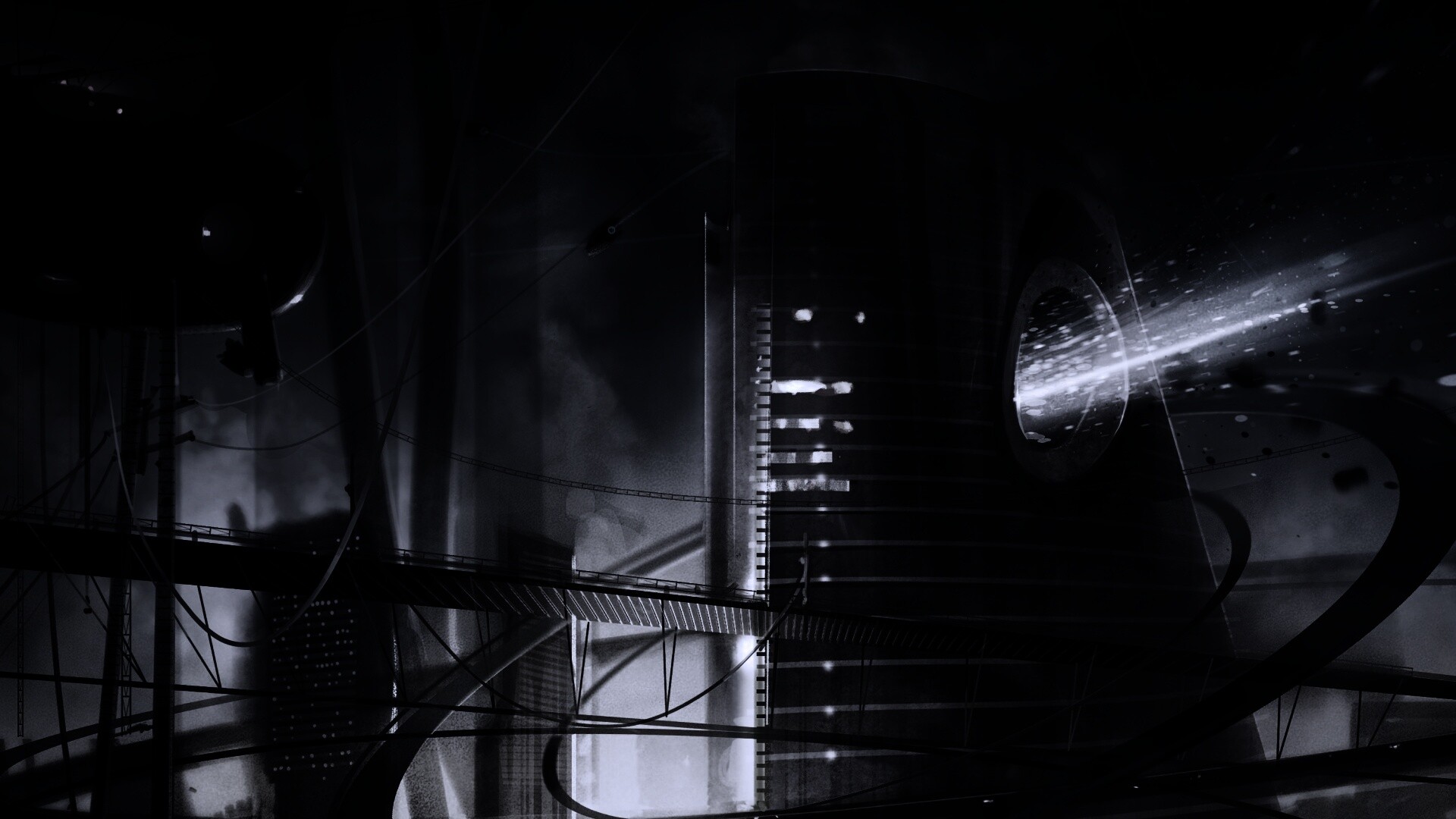 Выброс в городе будущего обои