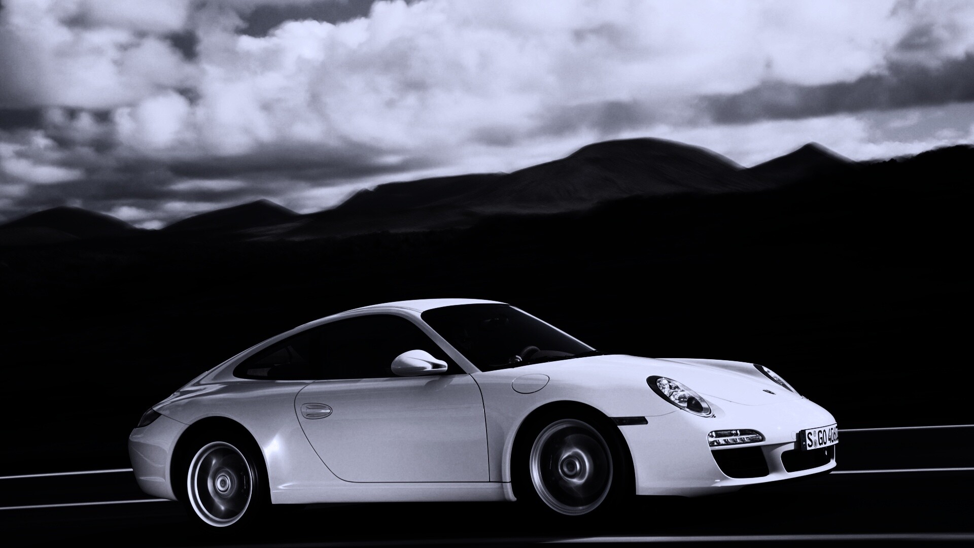 Белый порш обои