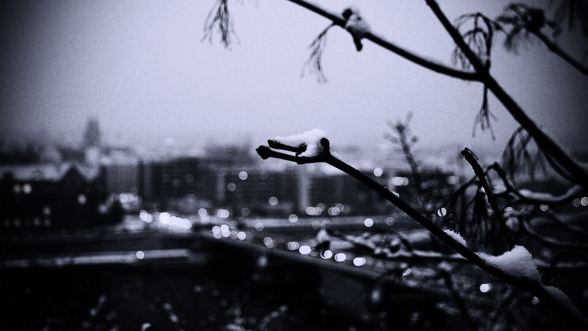 Зима в городе обои