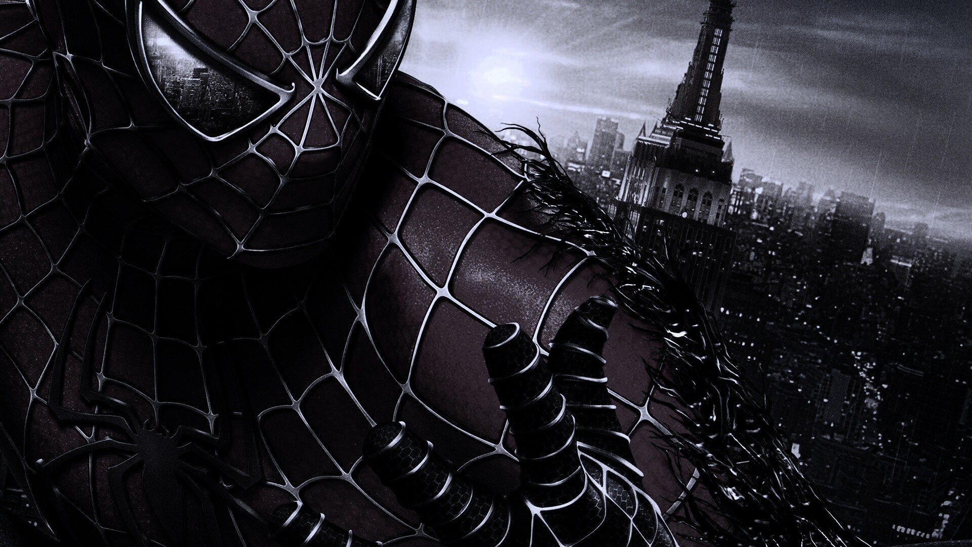 Черный человек-паук обои