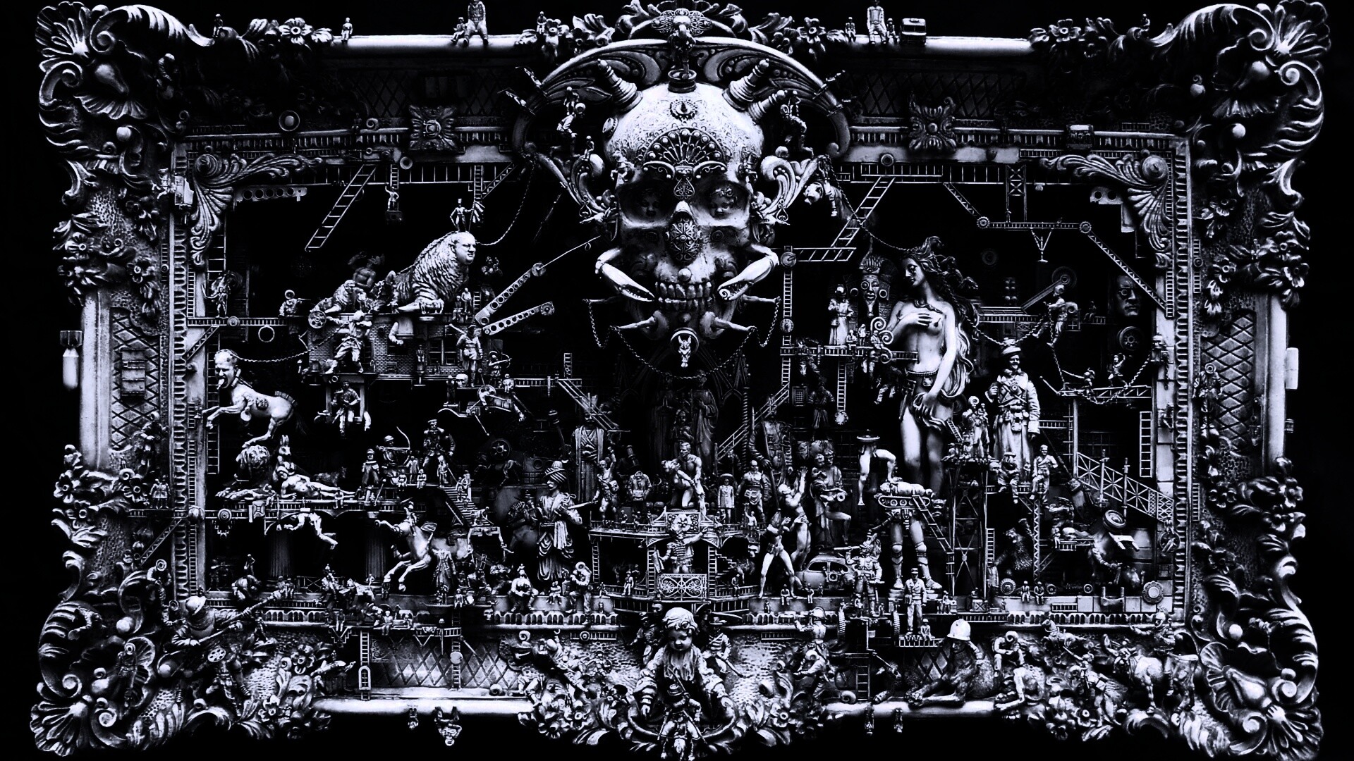 Адская скульптура обои