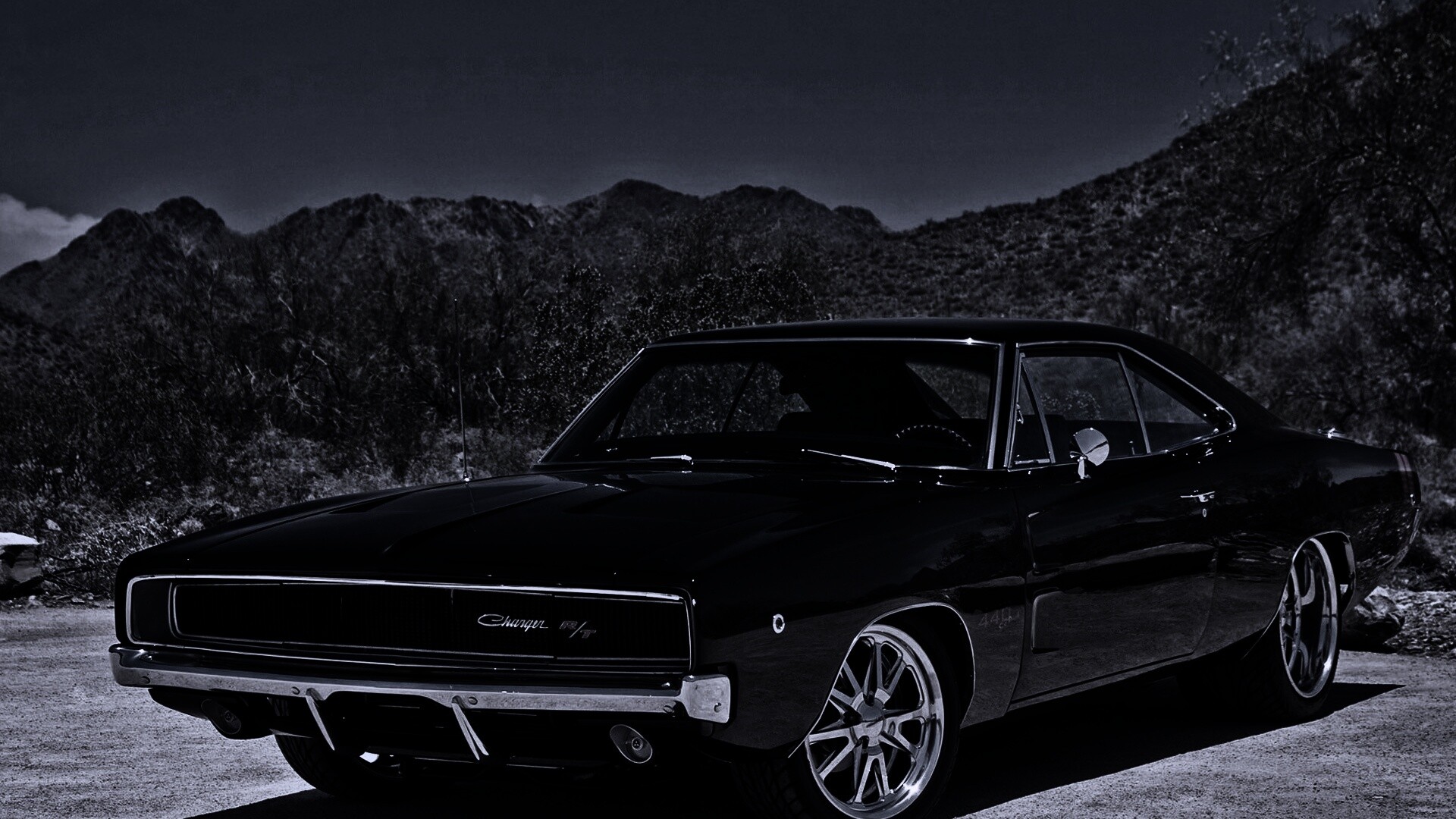 Черный Додж обои