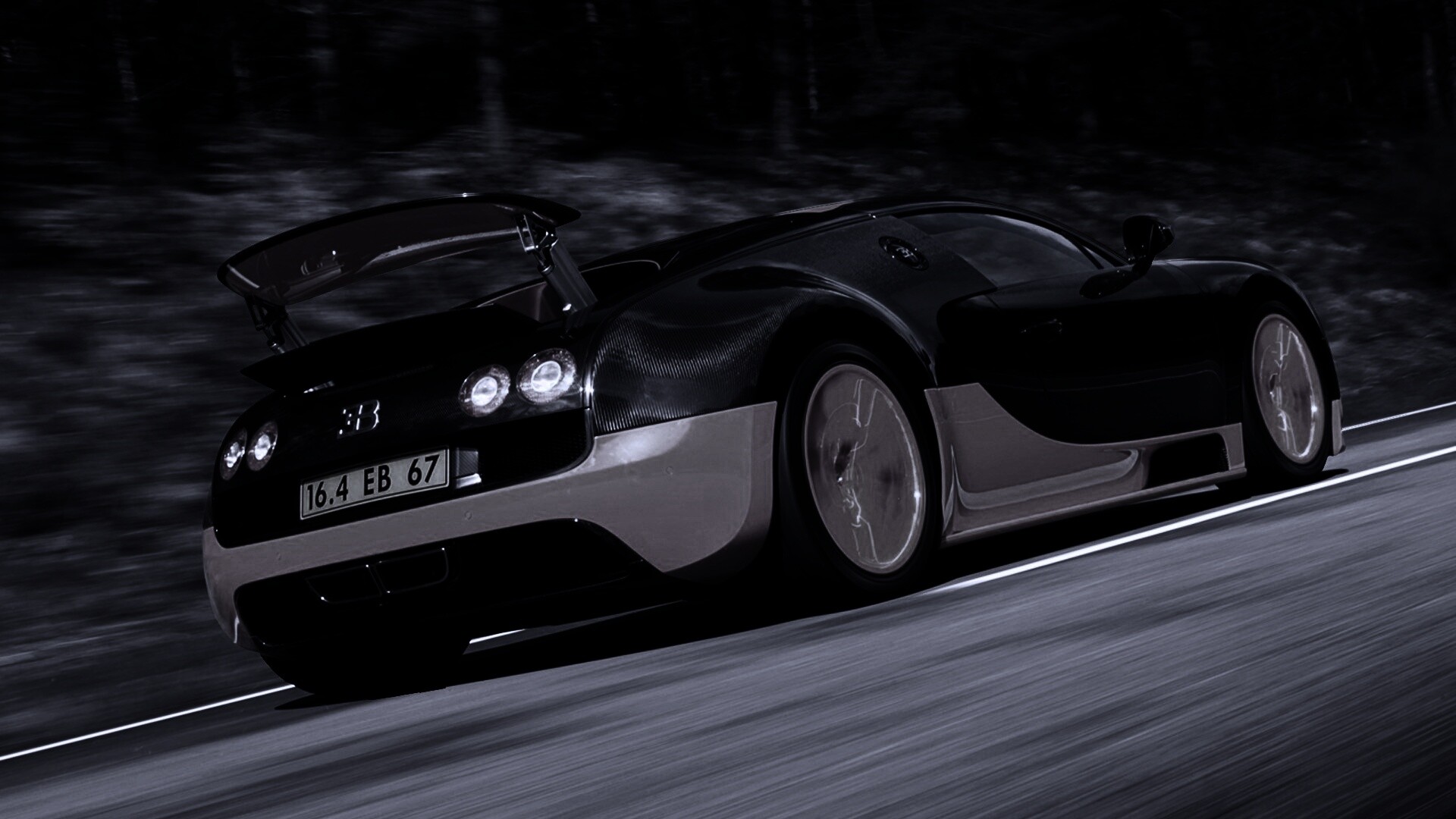 Оранжево-черный Бугатти обои